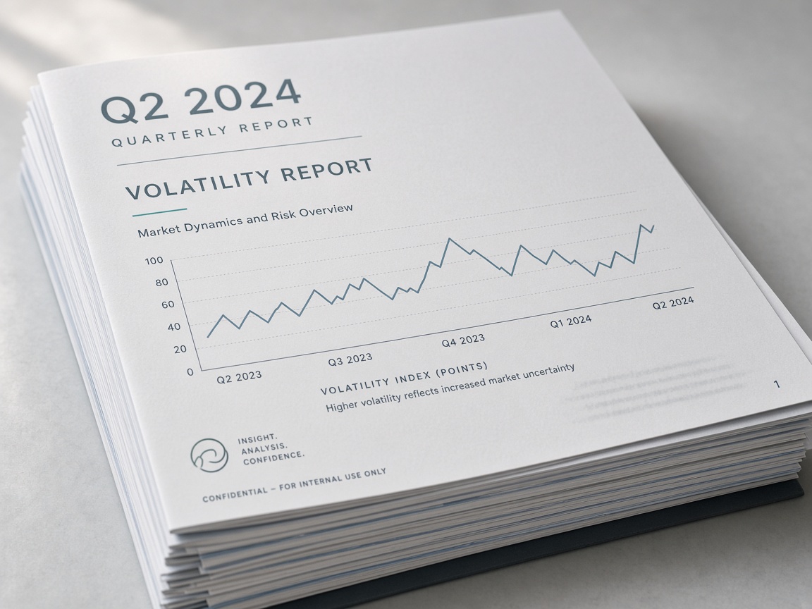 Quarterly client report stack with charts