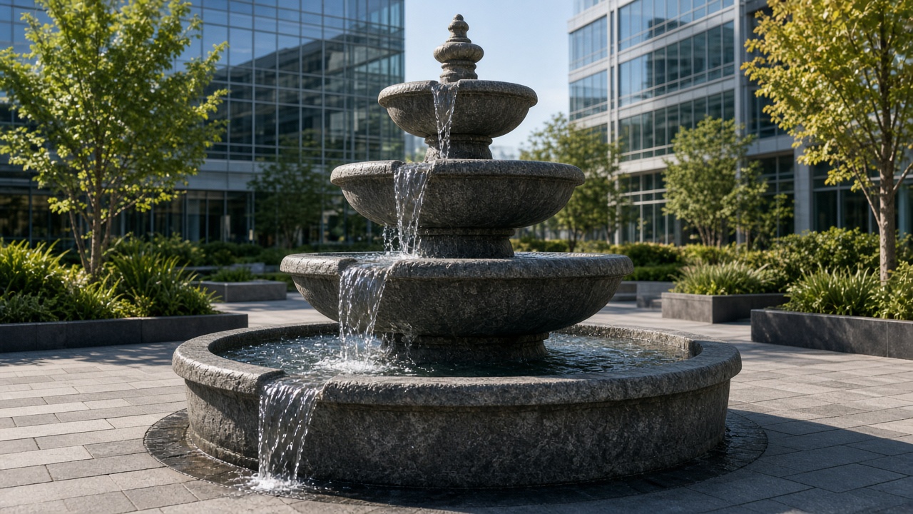 Three-tier water fountain
