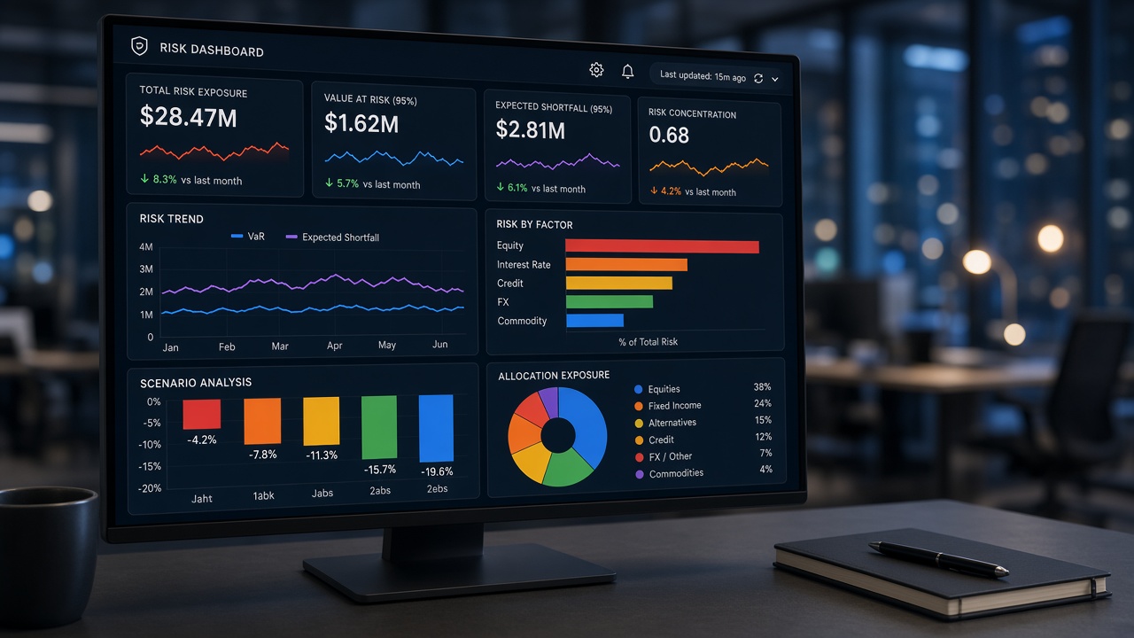 Risk limits monitored against the investment policy